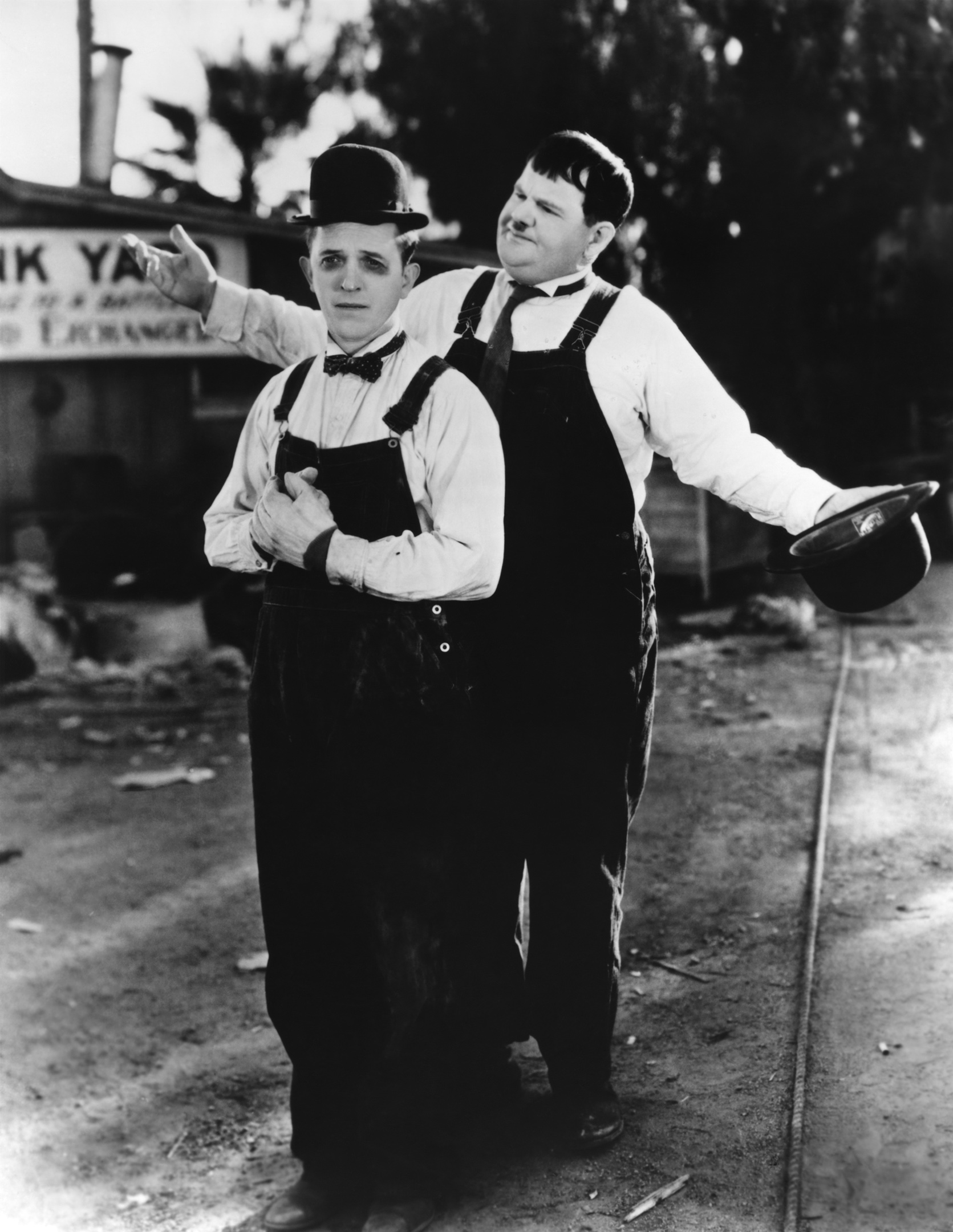 Laurel And Hardy Towed In A Hole
